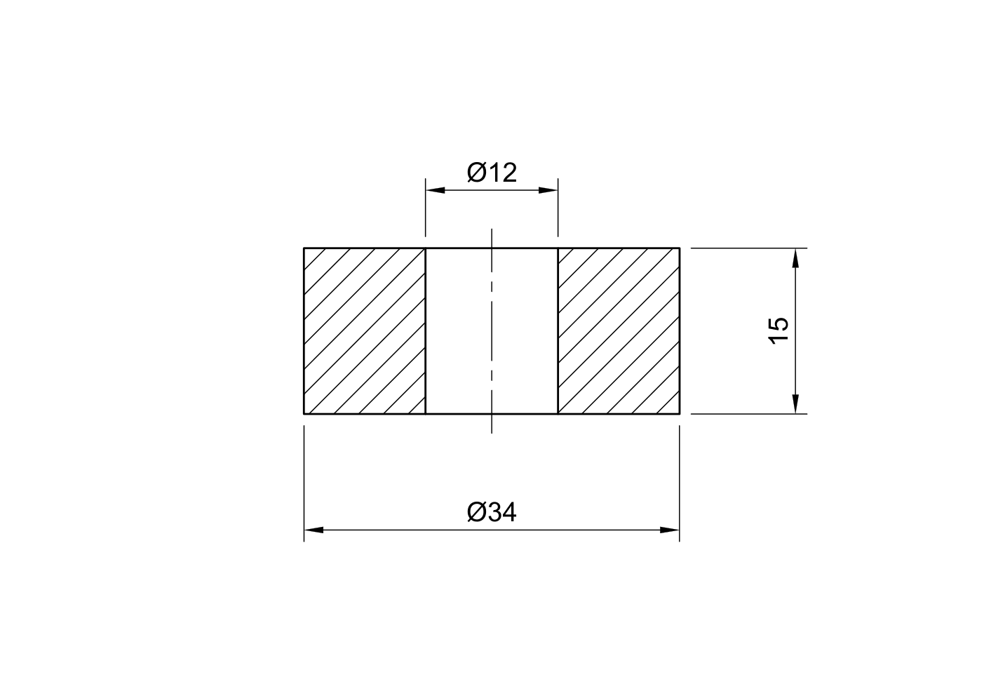 Podkladka 12x34x15